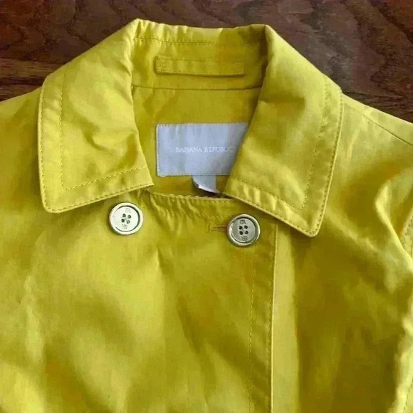 Banana Republic Mid Length Trench Coat Size XS Rain Coat Outerwear Pea Coat - Picture 5 of 12